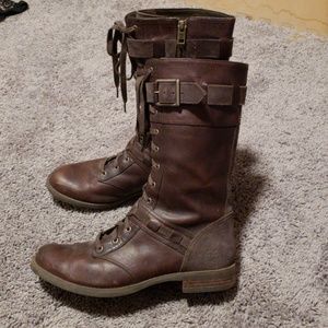 Timberland Savin Hill Mid Calf Lace-Up Boots Brown